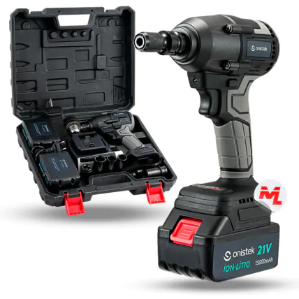 Chave de Impacto Elétrica sem Fio 320 NM Parafusadeira e Furadeira ONISTEK - ON-TY102 Fornecedor Atacado Caixa Fechada