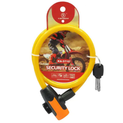 Cadeado para Bicicleta com Chave 70cm KAPBOM - KA-5710 Fornecedor Atacado Caixa Fechada