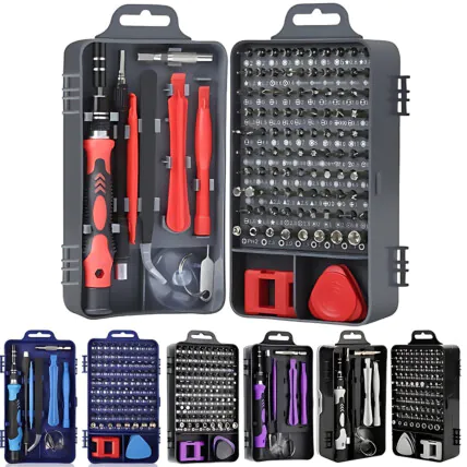 Kit Chaves Precisão Manutenção Profissional 115 Pç Magnetico TE-8015 Fornecedor Atacado Caixa Fechada