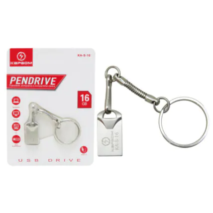 Pen Drive 16GB Usb Mini com Chaveiro Kapbom - KA-S-16 Fornecedor Atacado Caixa Fechada