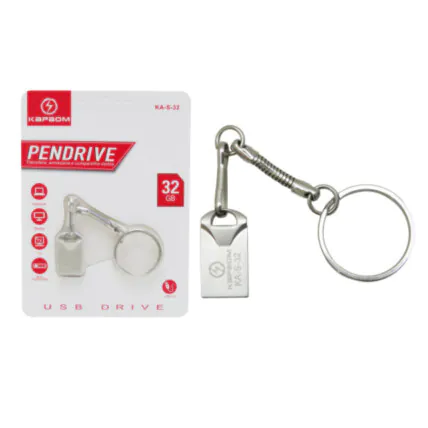Pen Drive 32GB Usb Mini com Chaveiro Kapbom - KA-S-32 Fornecedor Atacado Caixa Fechada