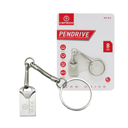 Pen Drive 8GB Usb Mini com Chaveiro Kapbom - KA-S-8 Fornecedor Atacado Caixa Fechada