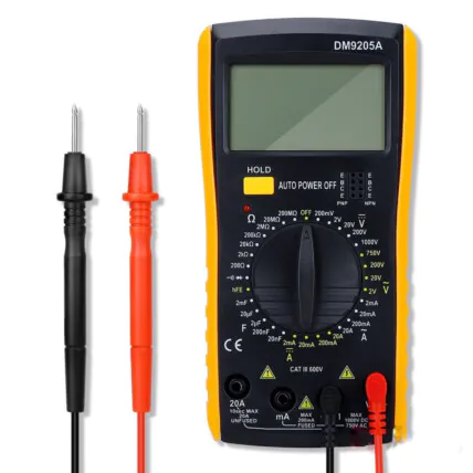 Multímetro Digital DT-9205A com Capacimetro e Bateria Beep Profissional 03952 - XT-DM9205A Fornecedor Atacado Caixa Fechada