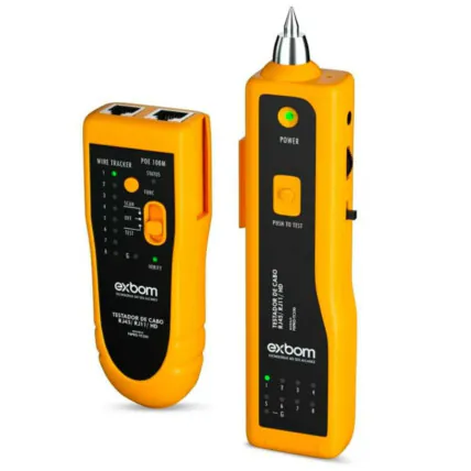 Testador Cabos De Rede RJ45 RJ11 Kit Localizador Zumbidor EXBOM - FEPRO-TC350 Fornecedor Atacado Caixa Fechada