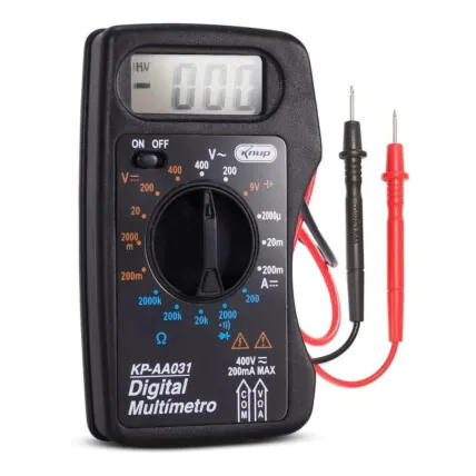 Mini Multímetro Digital Portátil 400V com Sinal Sonoro KNUP - KP-AA031 Fornecedor Atacado Caixa Fechada