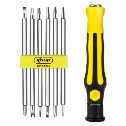 Kit Chaves 6 Em 1 em Aço para Manutenção KNUP - KP-AA034 Fornecedor Atacado Caixa Fechada
