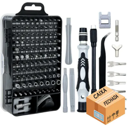 Kit de Chaves 115 em 1 Multi Uso Ferramenta de Reparo Profissional 04009 - XLW-115 Fornecedor Atacado Caixa Fechada