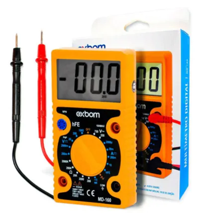 Multímetro Digital Portátil Multiteste LCD com bip Exbom - MD-160 Fornecedor Atacado Caixa Fechada