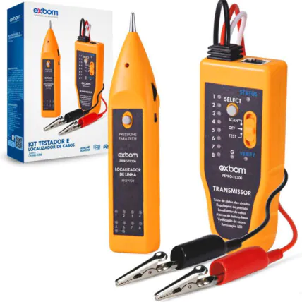 Kit Localizador Rastreador Detector de Linha e Cabos Rj11 Rj45 Exbom FEPRO -TC300 Fornecedor Atacado Caixa Fechada