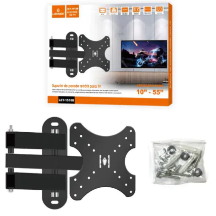 Suporte de TV Universal 10'' - 55'' Polegadas LEHMOX - LEY-1518B Fornecedor Atacado Caixa Fechada
