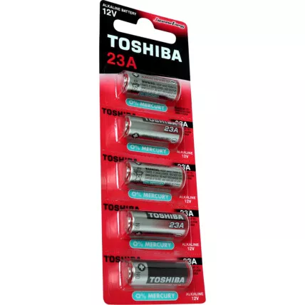 Pilha Alcalina 23a 12v Toshiba Cartela Com 5 Unidades Fornecedor Atacado Caixa Fechada