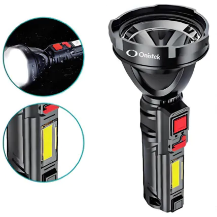 Lanterna Recarregável LED USB À Prova D'água ON-LT048 Fornecedor Atacado Caixa Fechada