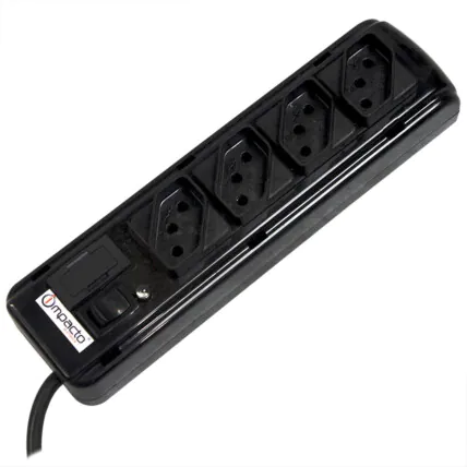Filtro de Linha Extensão Com 4 Tomadas + Interruptor Kitec FLK-4 Fornecedor Atacado Caixa Fechada