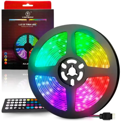 Fita de Led RGB Usb 3 Metros com Controle Remoto KAPBOM - KA-3M-SK Fornecedor Atacado Caixa Fechada