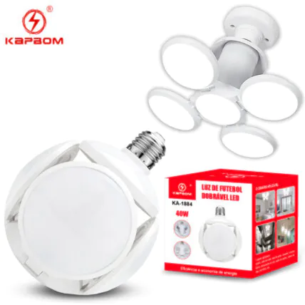 Lampada de LED 40W Futebol Dobrável KAPBOM - KA-1884 Fornecedor Atacado Caixa Fechada