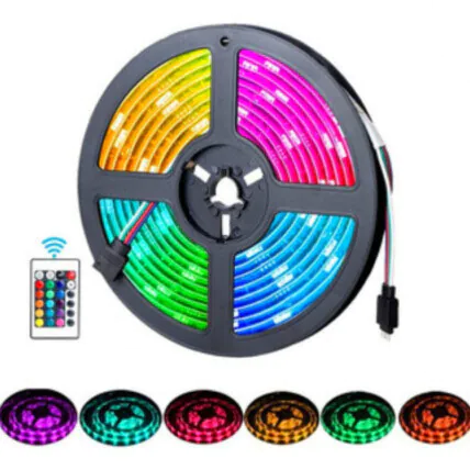 Fita de Led RGB 5M Com Controle Remoto Lux Power - 3528RGB Fornecedor Atacado Caixa Fechada