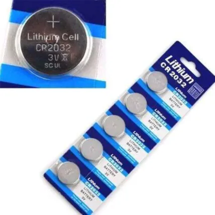 Bateria CR2032 3V Litihium Cartela com 5 unidades - CR2032 Fornecedor Atacado Caixa Fechada