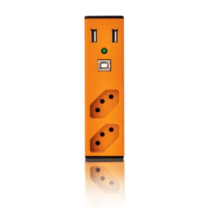 Filtro de Linha com Carregador USB 2,1A Bem Ligado - Laranja com Cabo Usb Fornecedor Atacado Caixa Fechada
