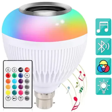 Lâmpada Led RGB Musical com Caixa de Som Bluetooth e Controle Remoto - BL-107 Fornecedor Atacado Caixa Fechada