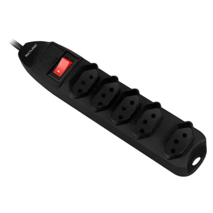 Filtro de Linha Multilaser 5 Tomadas Bivolt Preto - WI297 Fornecedor Atacado Caixa Fechada