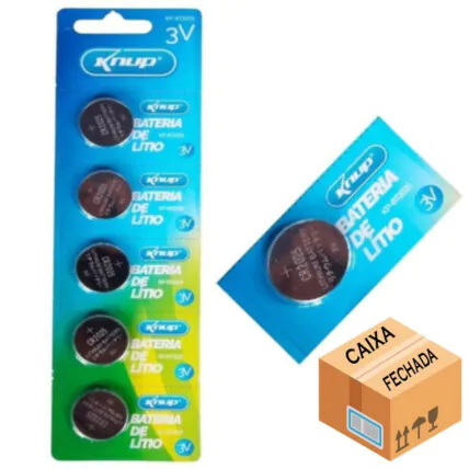 Bateria 3v Lithium Cartela com 5 Unidades - KP-BT2025 Fornecedor Atacado Caixa Fechada