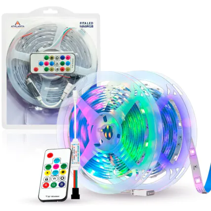 Fita de Led RGB 6803 Digital 12V com Controle - 6803-RGB Fornecedor Atacado Caixa Fechada