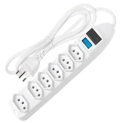 Filtro de Linha 6 Tomadas 10A Bivolt Cabo com 1,5 metros KNUP - SL7606 Fornecedor Atacado Caixa Fechada
