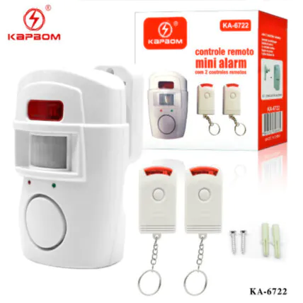 Alarme Residencial Comercial com 2 Controles Remoto KAPBOM - KA-6722 Fornecedor Atacado Caixa Fechada