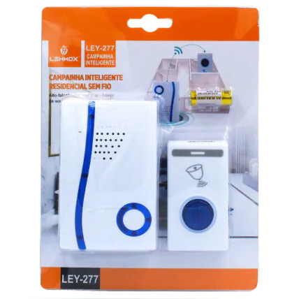 Campainha Eletrônica Wireless S/Fio Resistente A Água LEHMOX - LEY-277 Fornecedor Atacado Caixa Fechada