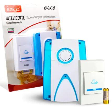 Campainha sem Fio Bivolt 32 Toques Longo Alcance ÍPEGA - KP-CA327 Fornecedor Atacado Caixa Fechada