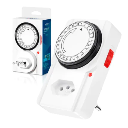 Timer Analógico Temporizador Manual Bivolt 110/220V EXBOM - TMD-TB91M Fornecedor Atacado Caixa Fechada