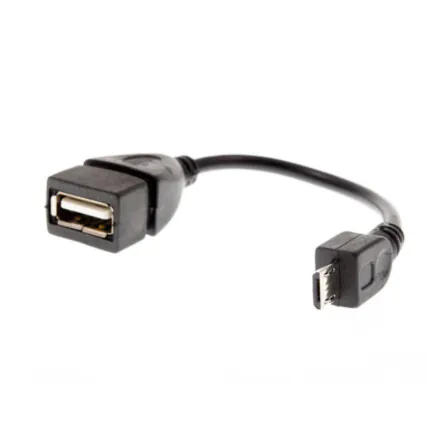 Cabo Adaptador OTG Micro USB V8 Macho para USB Fêmea Verde - ZJT-MC5P-OTG Fornecedor Atacado Caixa Fechada