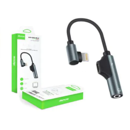 Adaptador Lightning P2 IOS Carregamento e Áudio Verde -ZJT-IP8-08-Z Fornecedor Atacado Caixa Fechada