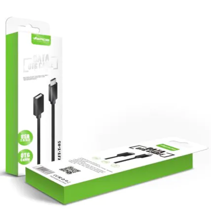 Cabo Adaptaptador OTG Type-C Usb Fêmea Verde - ZJT-T-05 Fornecedor Atacado Caixa Fechada
