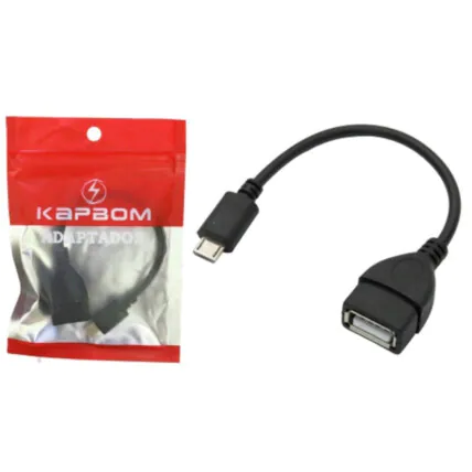 Cabo Adaptador OTG Usb V8 para Smartphone - KAP-OTG-V8 Fornecedor Atacado Caixa Fechada