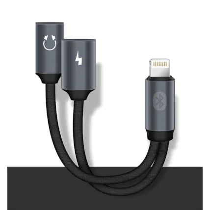 Adaptador 2 em 1 Lightning P2 com Bluetooth Verde - ZJT-IP8-05-Z Fornecedor Atacado Caixa Fechada