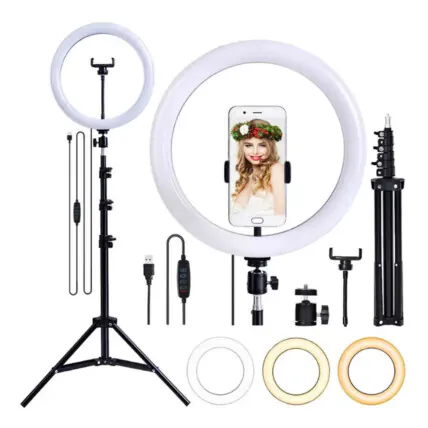 Ring Light 10 Polegadas + Tripé 2.1 metros Led Usb Led Misto LEY-39 Fornecedor Atacado Caixa Fechada