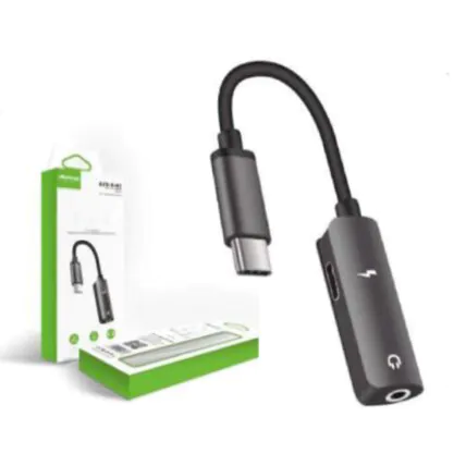 Cabo Adaptador Type-C P2 2 em 1 Áudio e Carregador Verde - ZJT-T-07 Fornecedor Atacado Caixa Fechada