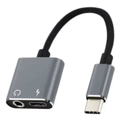 Cabo Adaptador Type C P2 2 em 1 Áudio e Carregador Verde - ZJT-T-10 Fornecedor Atacado Caixa Fechada