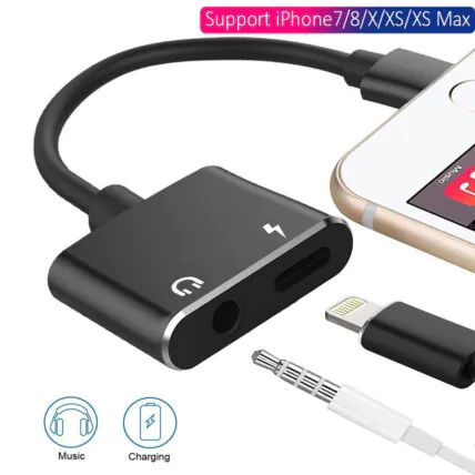 Adaptador Lightning e P2 2 em 1 Áudio e Carregamento Verde - ZJT-IP8-06-Z Fornecedor Atacado Caixa Fechada
