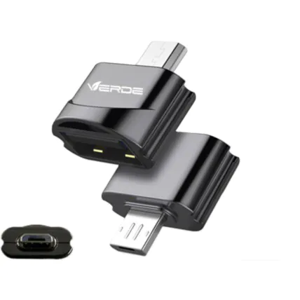 Adaptador OTG Micro USB V8 Macho para USB Fêmea Verde - ZJT-V8-OTG/B Fornecedor Atacado Caixa Fechada