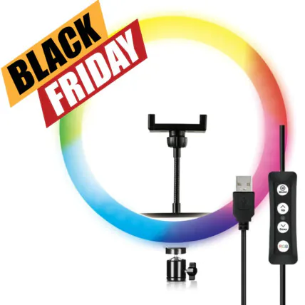 Ring Light RGB Profissional 12" Led Com Cabeça Giratoria - OR-PL12R Fornecedor Atacado Caixa Fechada