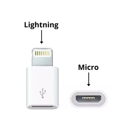 Adaptador Lightning IOS Macho para Micro USB V8 Fêmea Verde - ZJT-IP8-V8/B Fornecedor Atacado Caixa Fechada