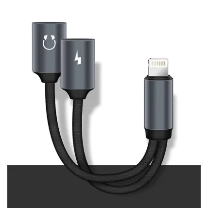 Adaptador Lightning Splitter 2 em 1 Áudio e Carregamento Verde - ZJT-2IP8-04 Fornecedor Atacado Caixa Fechada