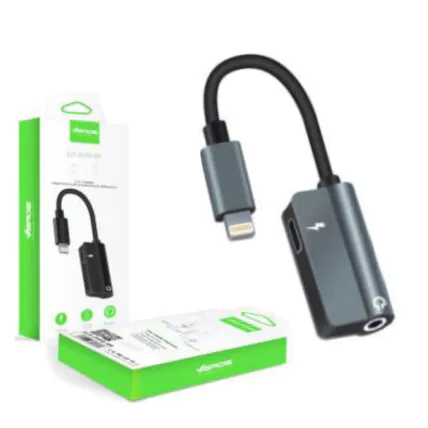 Adaptador Lightning P2 IOS Áudio e Carregamento Verde - ZJT-IP8-07-Z Fornecedor Atacado Caixa Fechada