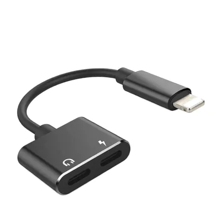Cabo Adaptador 2 Entradas Lightning Áudio e Carregamento Verde - ZJT-2IP8-05 Fornecedor Atacado Caixa Fechada