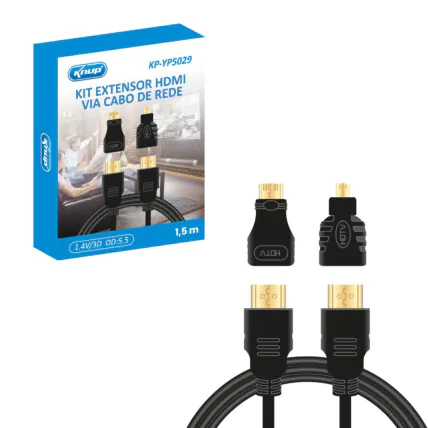 Kit Extendores HDMI 3 em 1 mini em micro HDMI KP-YP5029 Fornecedor Atacado Caixa Fechada