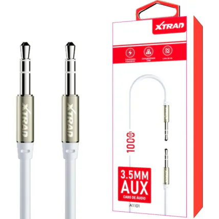 Cabo P2 + P2 1 metro - Xtrad - A1101 Fornecedor Atacado Caixa Fechada