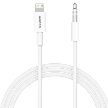 Cabo P2 Auxiliar para Iphone Lightning 1 Metro OBERON - OR-CC04 Fornecedor Atacado Caixa Fechada
