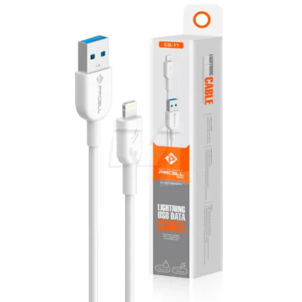 Cabo Lightining para IOS Solid 979 com 1 Metro LIGHT PMCELL - CB-11 1M Fornecedor Atacado Caixa Fechada